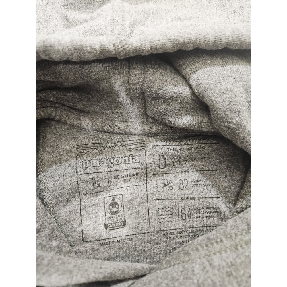 Patagonia Men's Size Large Fitz Roy Horizons Uprisal Hoodie Gray Pullover - Picture 8 of 9
